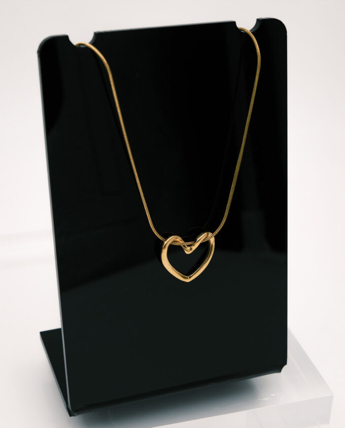 Golden Open Heart Necklace