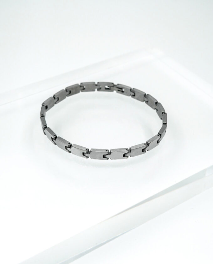 Matte Steel Link Bracelet