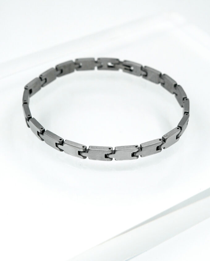 Matte Steel Link Bracelet